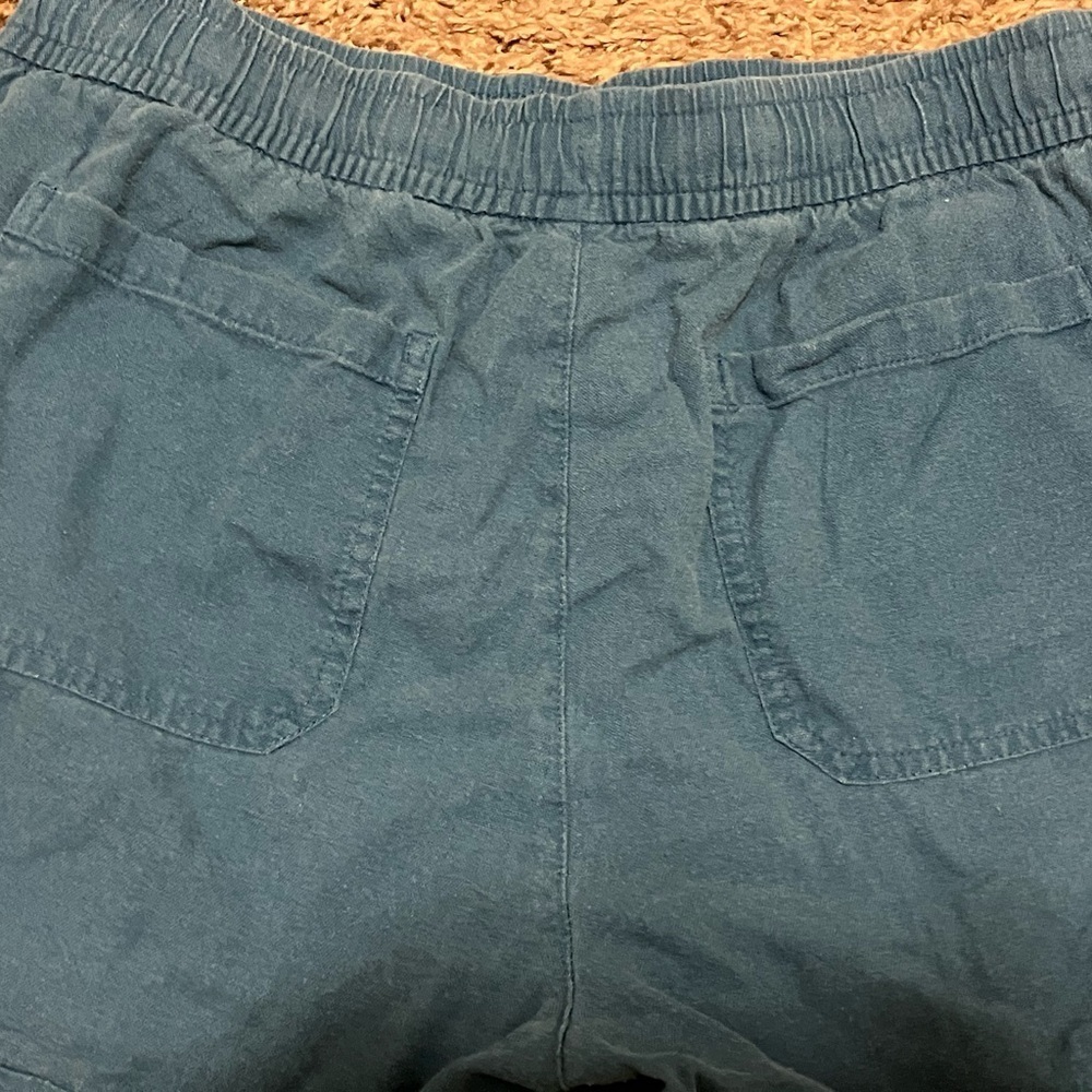 Old Navy High Waist Linen Blend Drawstring Shorts Size Medium - Picture 4 of 7